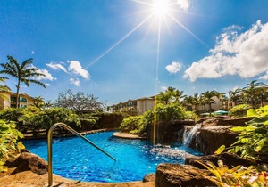 Waipouli Beach Resort Exquisite Ocean Front Condo in Oceanfront "H" Building in Kapaa