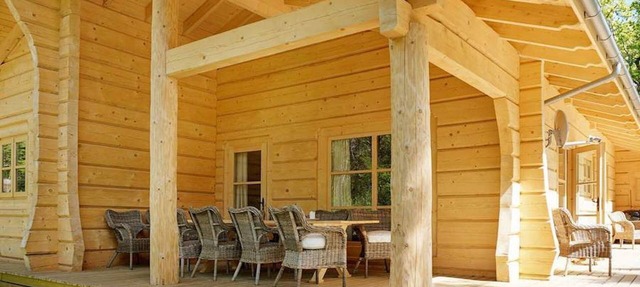 Beautiful luxury log cabin. Two private terrasses. Open fireplace. Pet friendly in Växtorp