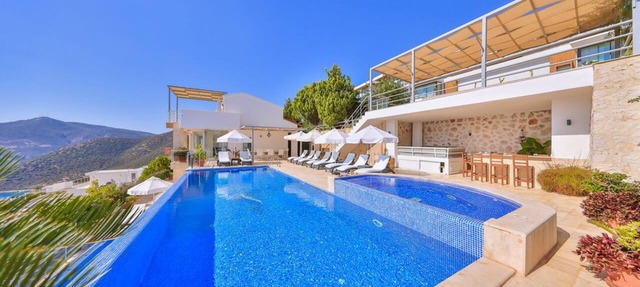 Exceptionally spacious villa with one of the best views in Kalkan in Kalkan