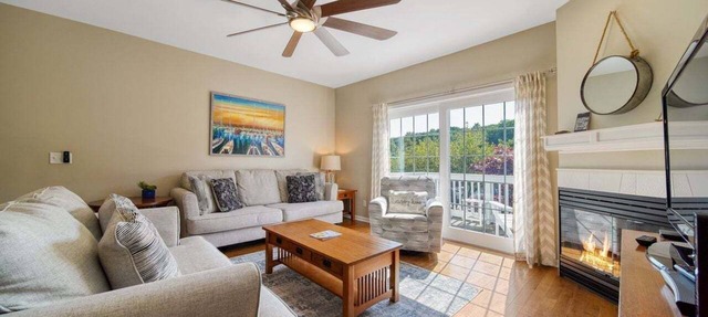 Experience comfort in this 3-bedroom townhome with stunning water views in downtown Saugatuck. in Saugatuck