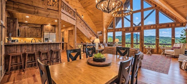 Long-Range Views Game Room Fire Pit Pets in Blue Ridge
