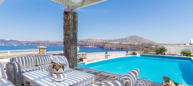 My Rental Homes - Villa Crystal private infinity pool, sea views and Spa in Fira