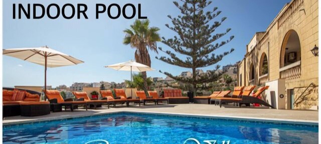Ringway Luxurious Private Villa , Large Sun Deck ,Heated Indoor Pool, BBQ in Il-Mellieħa