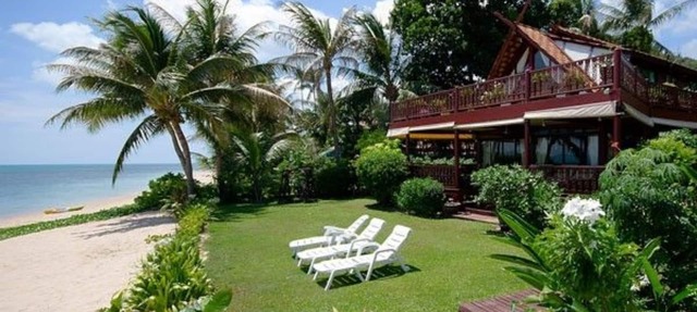 STUNNING BEACHFRONT traditional Thai style- 5 Bedrooms Villa with Private pool in Koh Samui